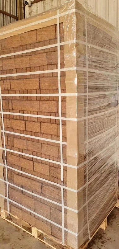 MacBaler- coco peat bricks after packaging